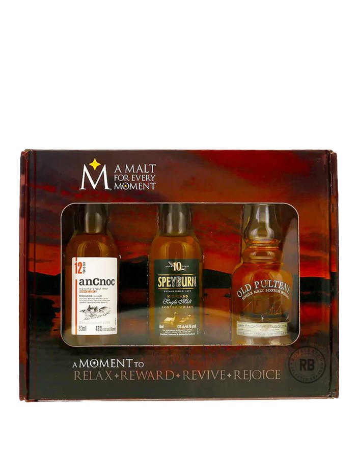 A Malt for Every Moment Single Malt Scotch Whisky Gift Pack 3 x 50ml