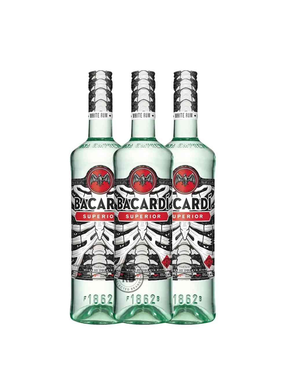 Bacardi Superior Rum Limited Edition Halloween 2025 (3 Pack) Bundle #139