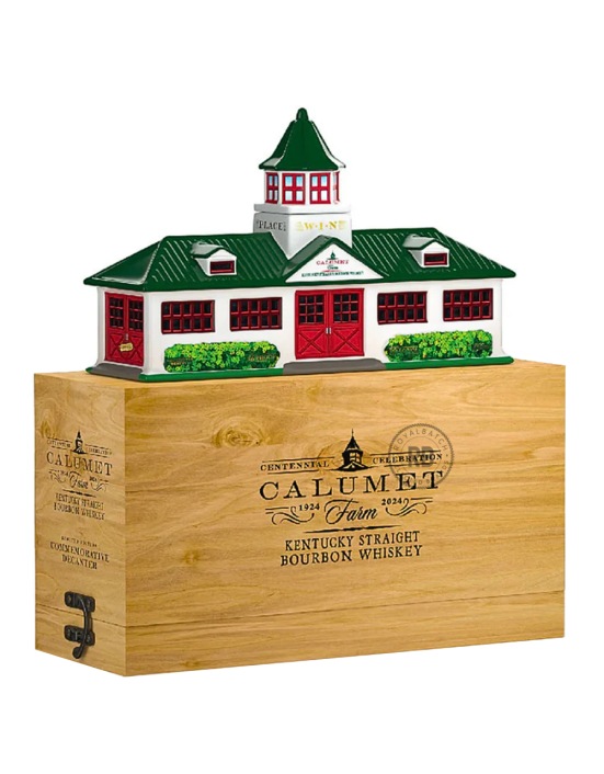 Calumet Farm Bourbon Ceramic Farm Decanter 100th Anniversary Release
