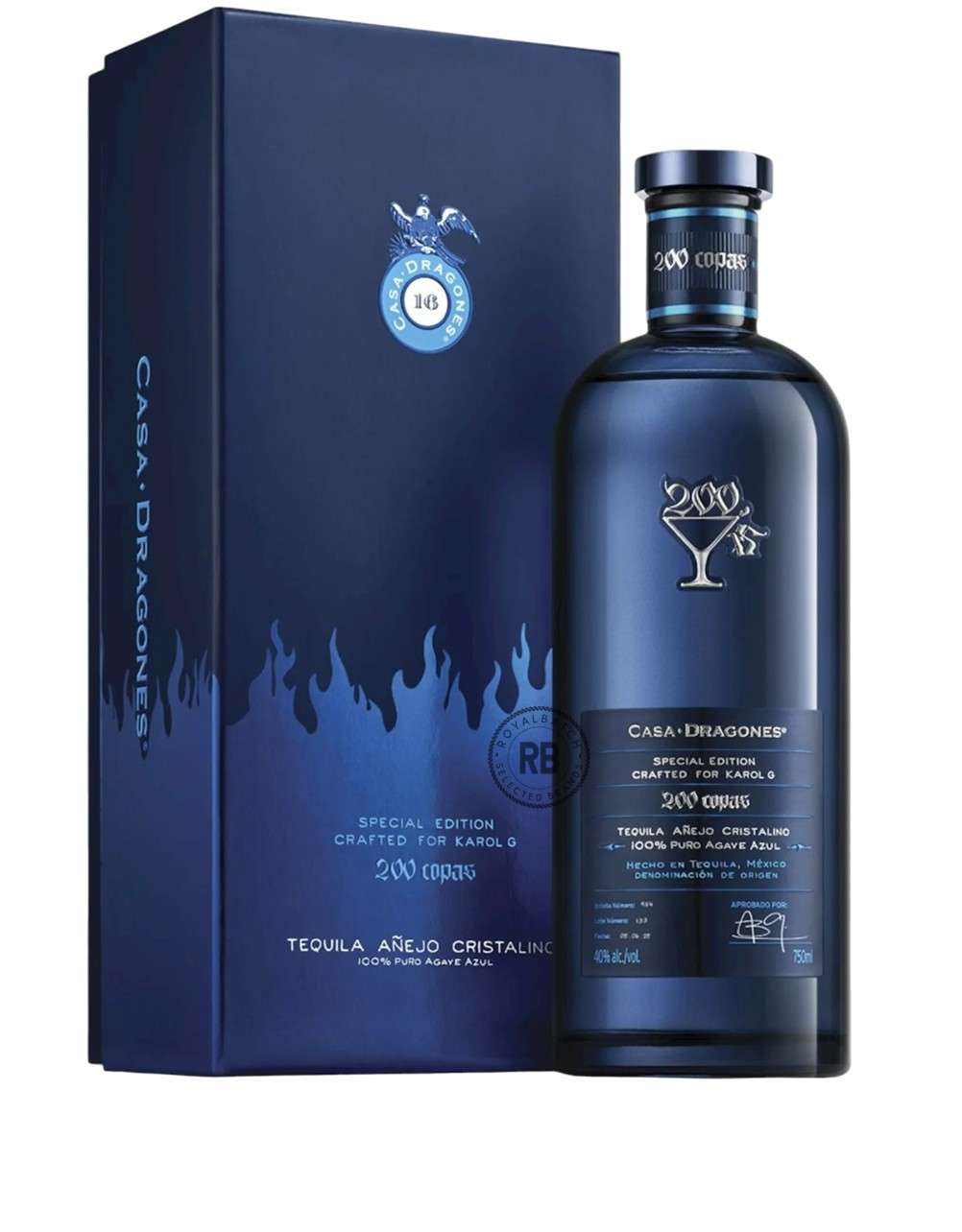 Casa Dragones x Karol G '200 Copas' Cristalino Añejo Tequila