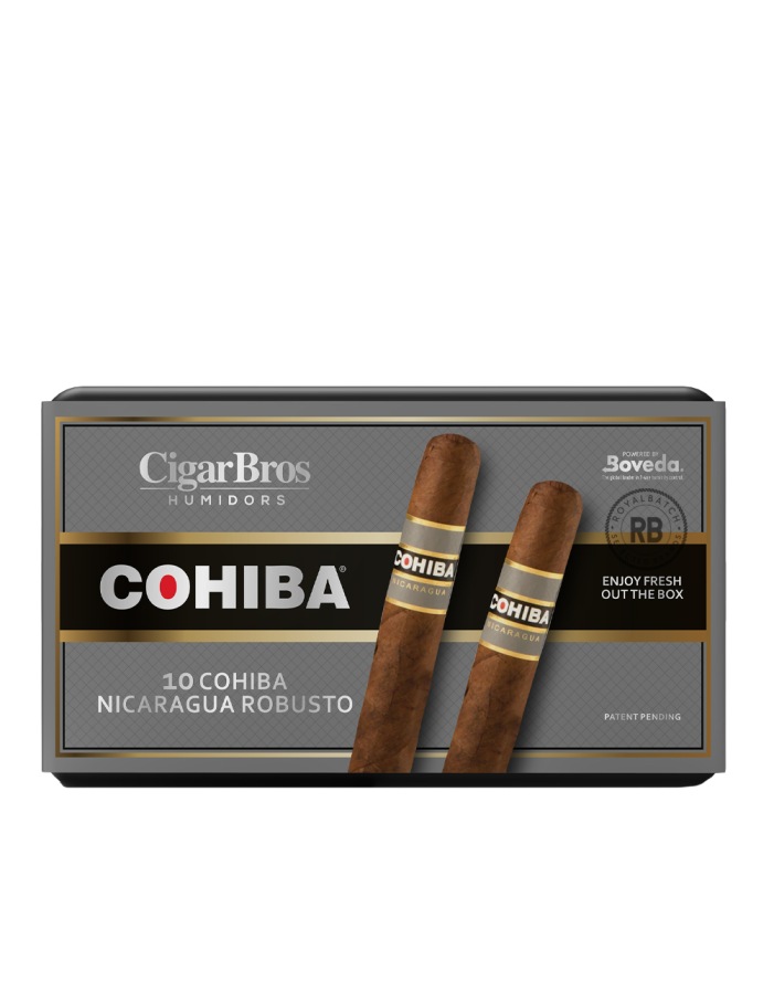 Cohiba Nicaragua Robusto 10 Pack Cigars with Humidor by CigarBros