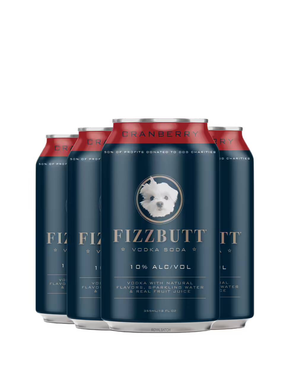 FIZZBUTT Cranberry Vodka Soda (4 Pack) 335ml