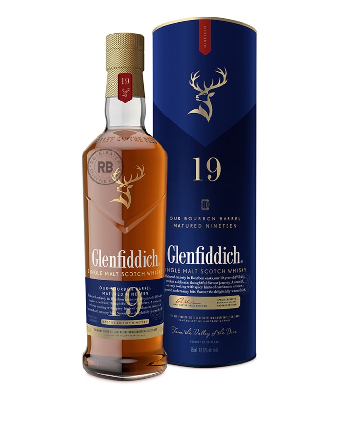 Glenfiddich 19 Year Old Bourbon Cask Single Malt Scotch Whisky