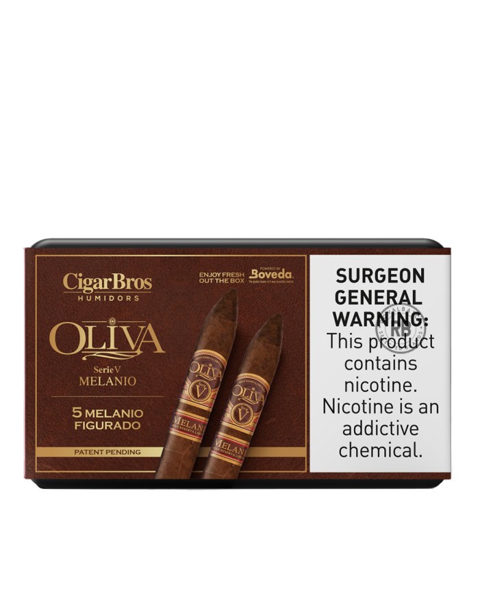 Oliva Melanio Figurado 5 Pack Cigars with Humidor by CigarBros