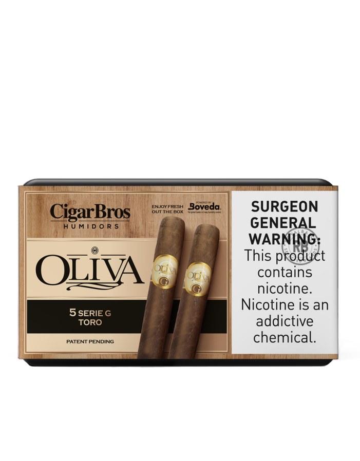 Oliva Serie G Toro 5 Pack Cigars with Humidor by CigarBros