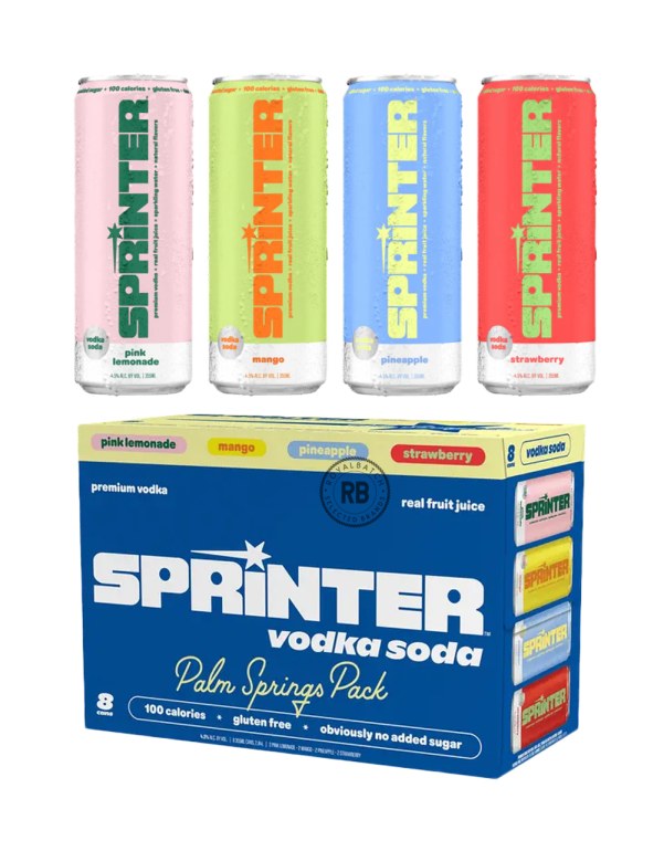 Sprinter Vodka Soda Palm Springs Variety Pack by Kylie Jenner 8 x 355 ml