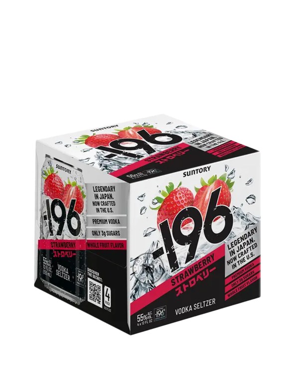 Suntory -196 Strawberry Vodka Seltzer 4 Pack X 355 ml