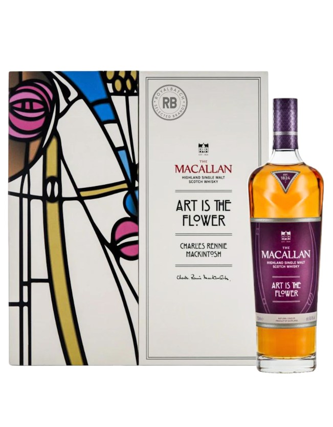 The Macallan x Charles Rennie Mackintosh Art is the Flower Edition Scotch Whisky