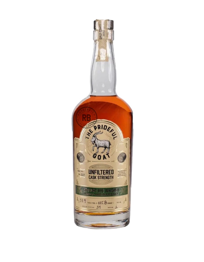 The Prideful Goat Cask Strength Rye Whiskey Finished in Caribbean Rum Barrels