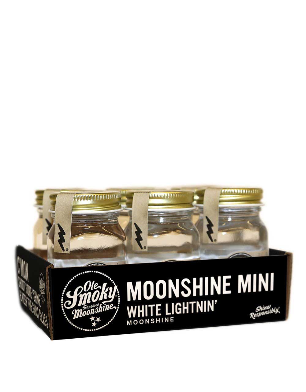 Ole Smoky White Lightnin' Moonshine Minis 6 Pack x 50ml