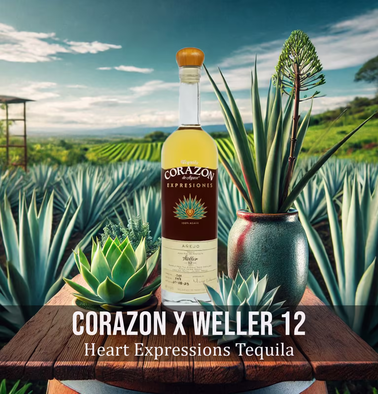 Corazon x Weller 12 Year Old Heart Expressions Anejo Tequila