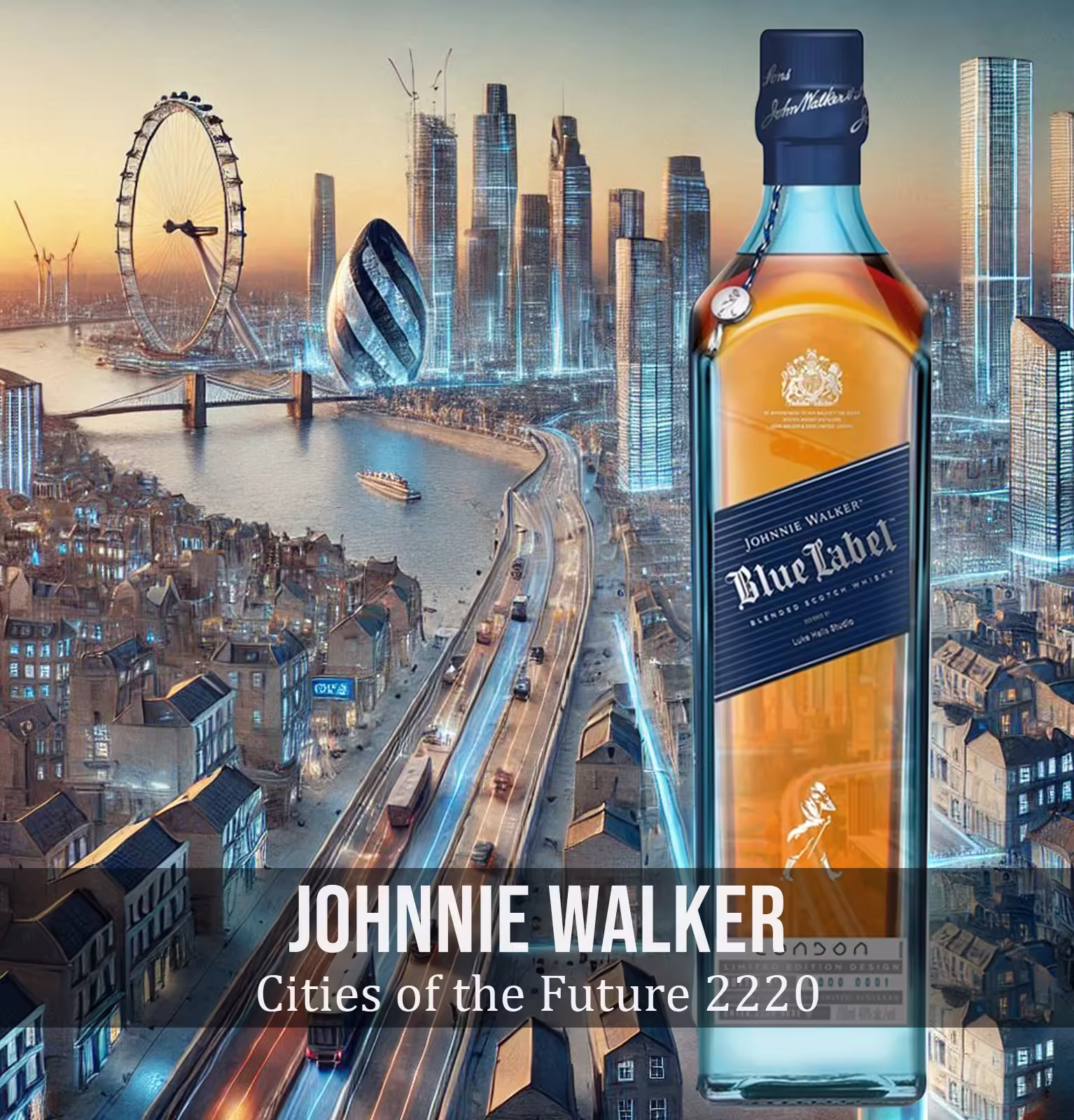 Johnnie Walker Blue Label Scotch Cities of the Future 2220 London Edition