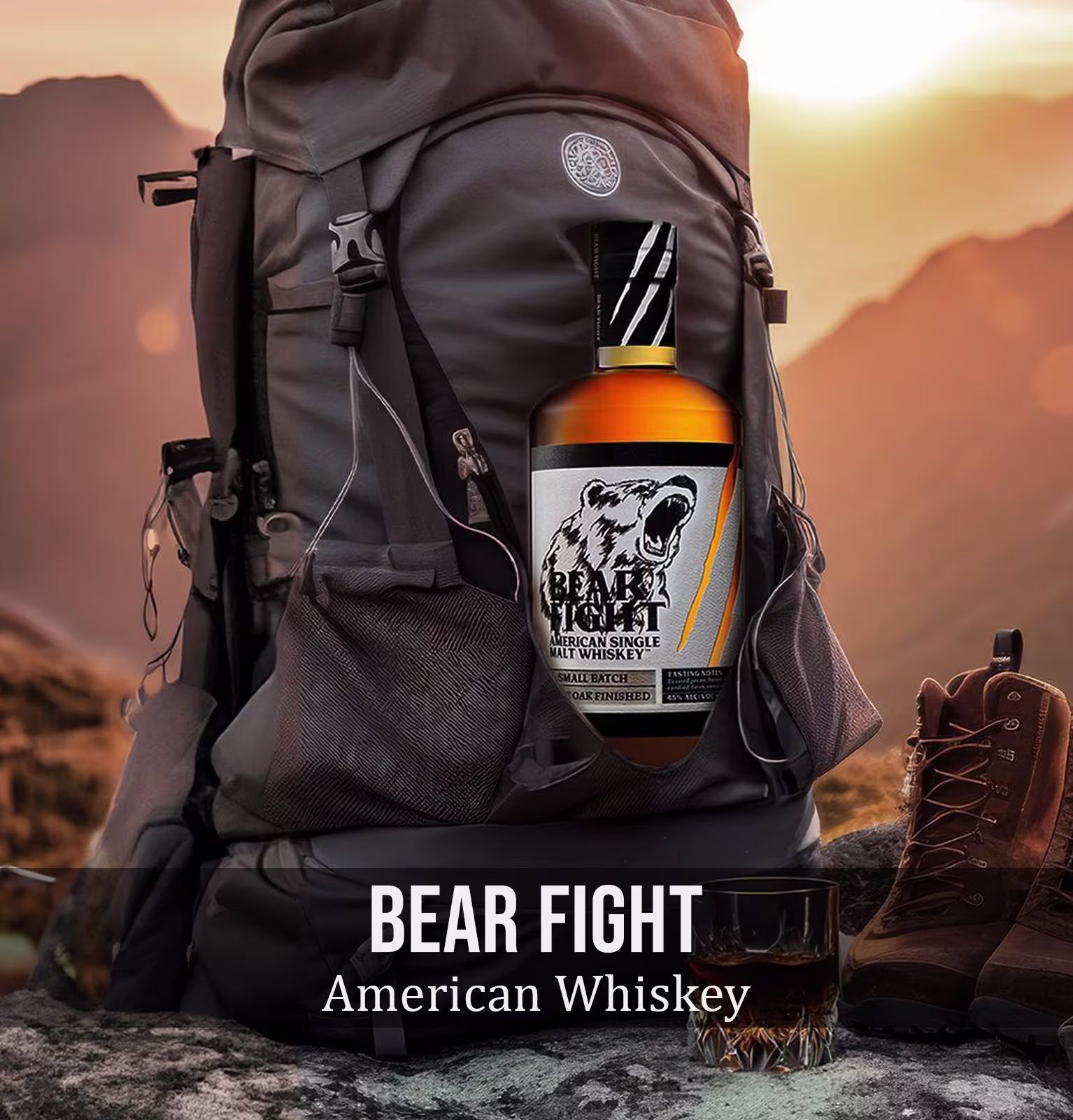 Bear Fight American Single Malt Limited Release Small Batch Whiskey