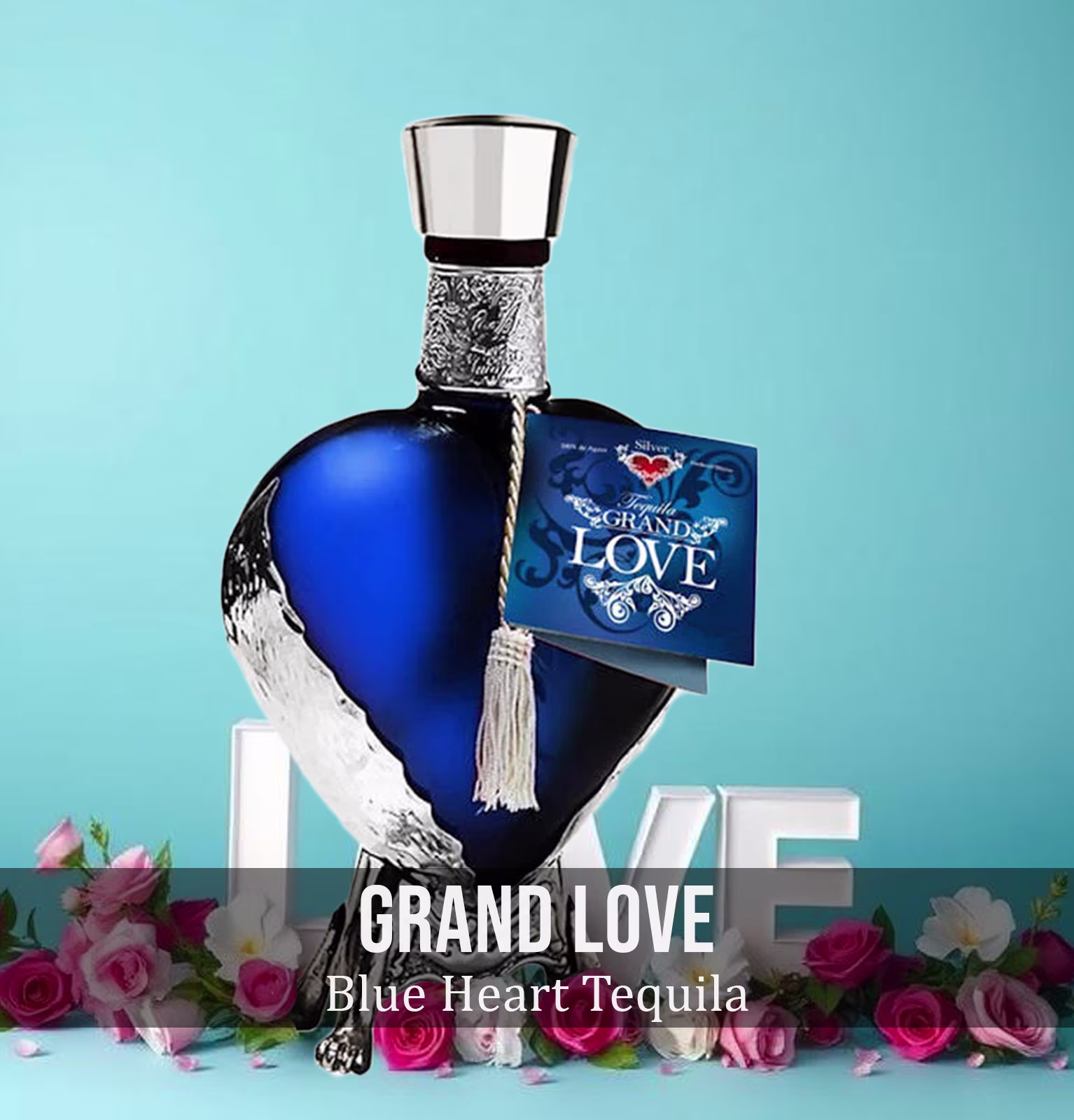 Grand Love Blue Heart Blanco Tequila