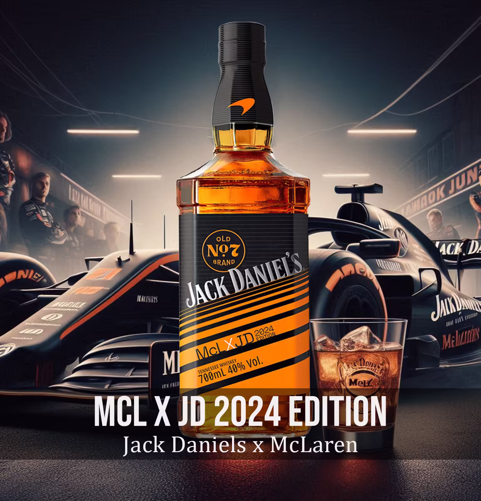 Jack Daniels x McLaren McL x JD 2024 Edition Tennessee Whiskey 1L