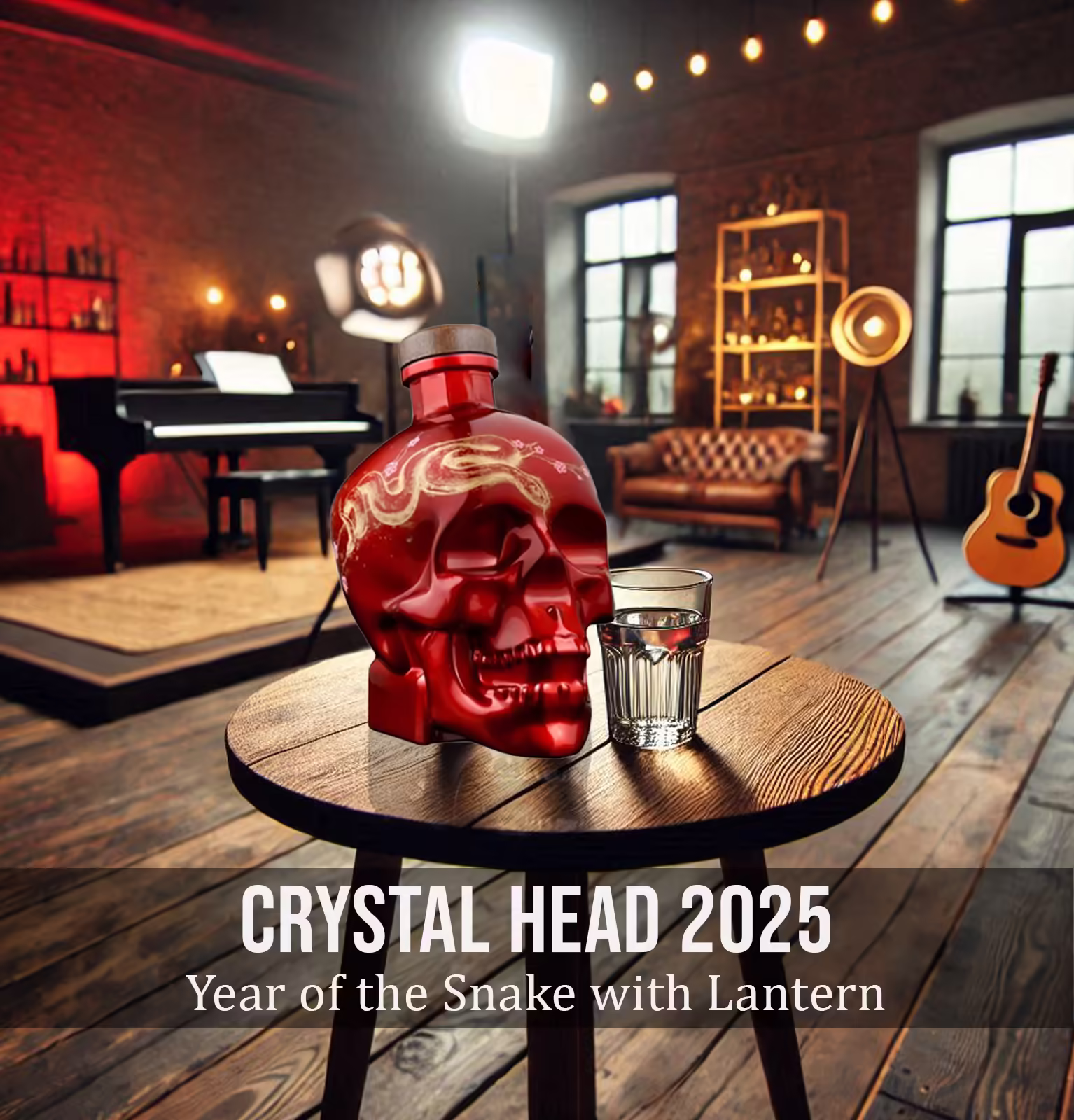 Crystal Head Vodka Year of the Snake 2025 with Lantern