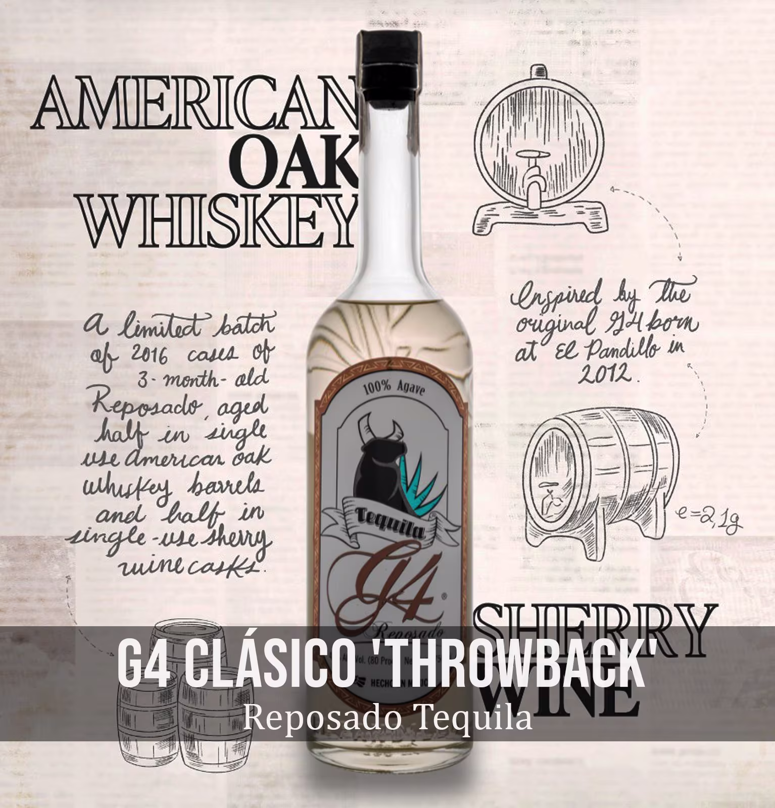 G4 Clásico 'Throwback' Reposado Tequila