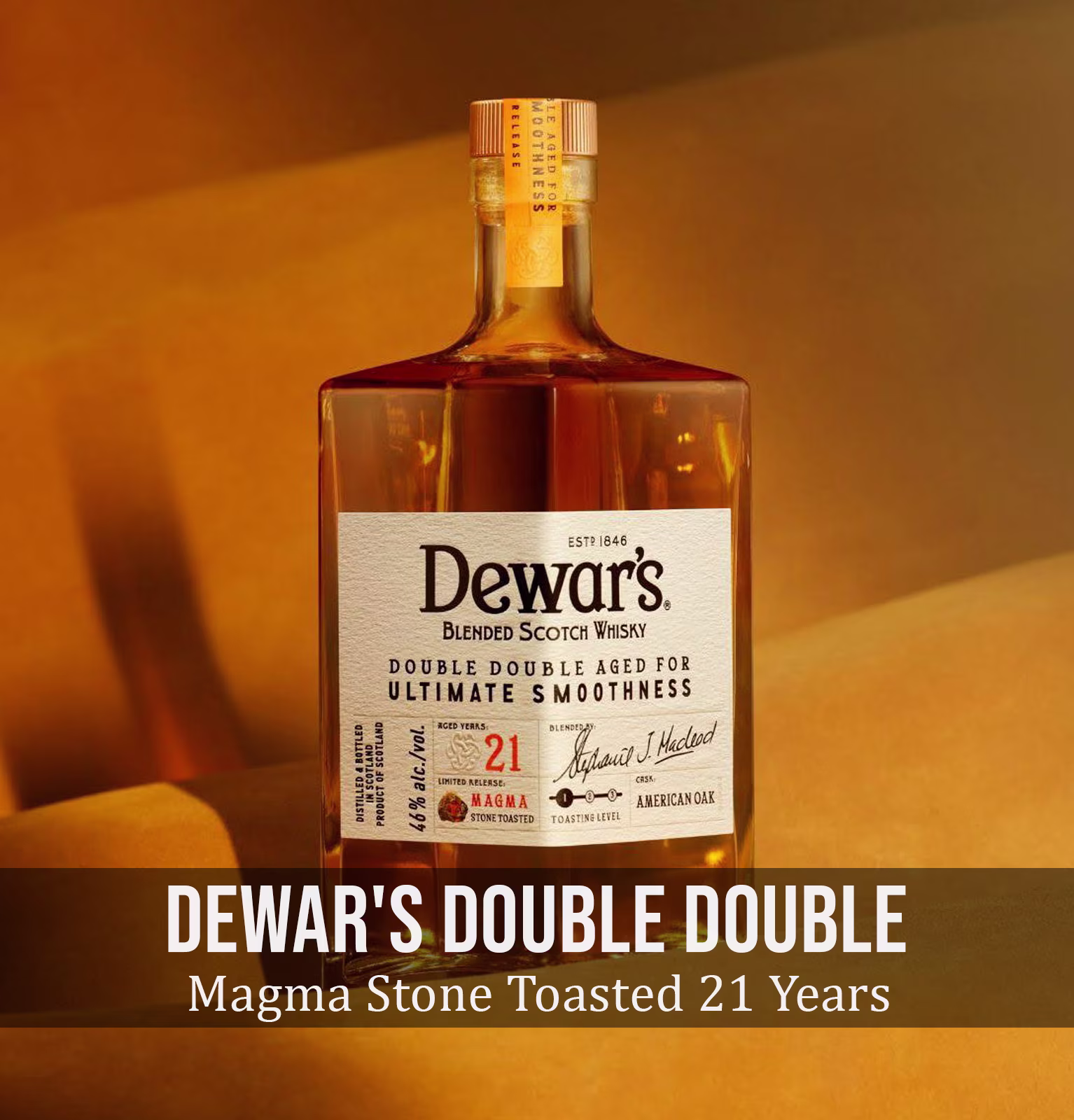Dewar's Double Double 21 Year Old 'Magma Stone Toasted' French Oak Scotch Whisky